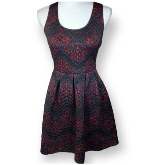 XHILARATION RED, BLUE, & BLACK DRESS SZ.M EUC. - Picture 1 of 7